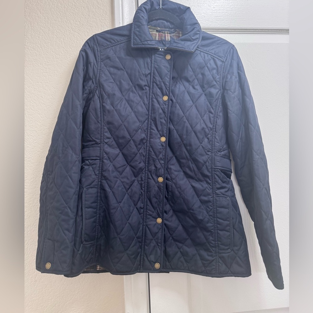 L.L. Bean Women's XS Blue Quilted Riding Jacket